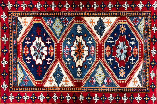 Oriental handmade woolen carpet background